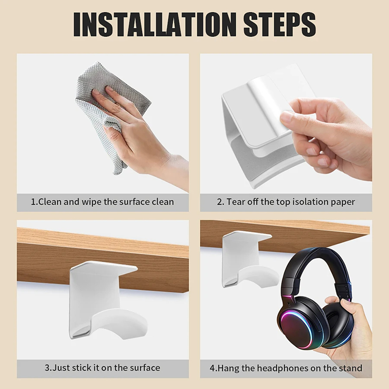 Universal Headphone Stand Adhe - огляд і ціна Headphone Stand Desk