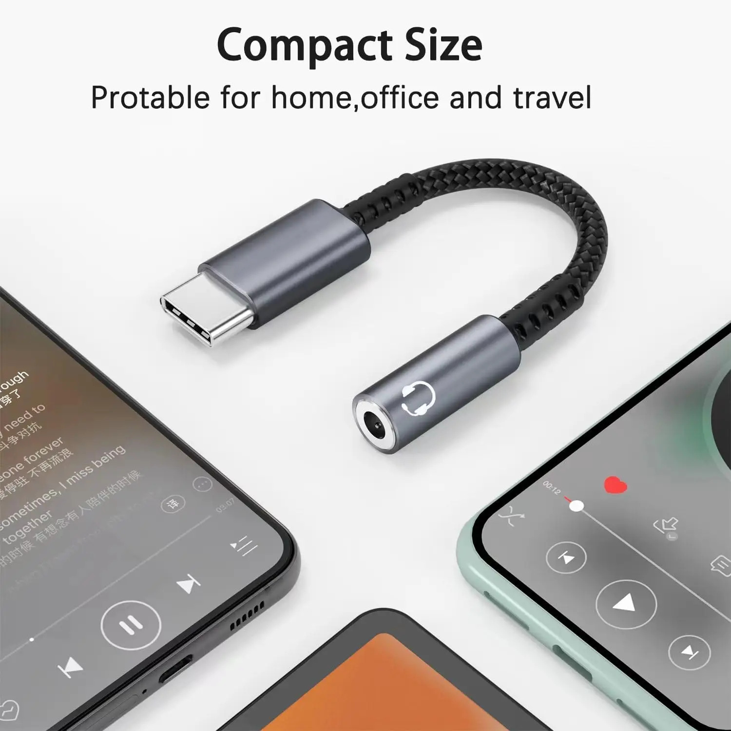 KEBIDU Type C To 3.5mm Audio A - огляд і ціна Audiophile Headphone Wired