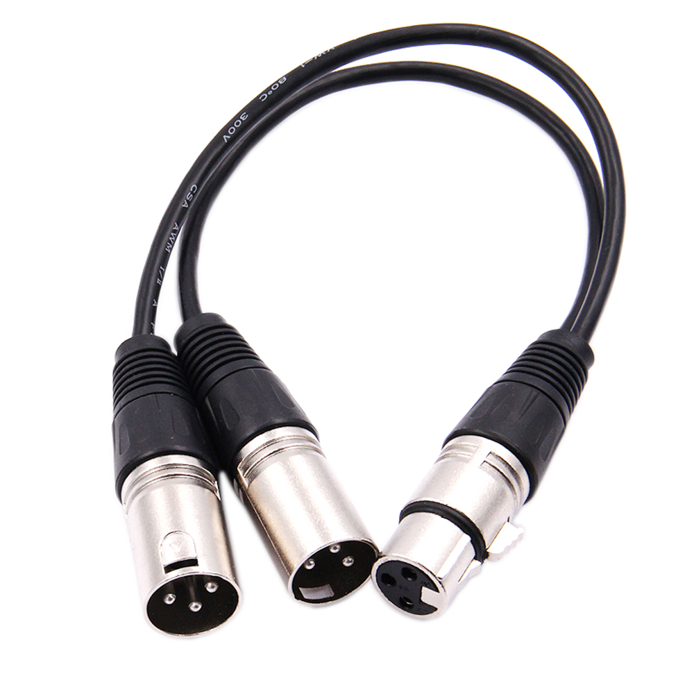 30cm 3 Pin XLR FEMALE Jack To  - огляд і ціна Audio Splitter Y