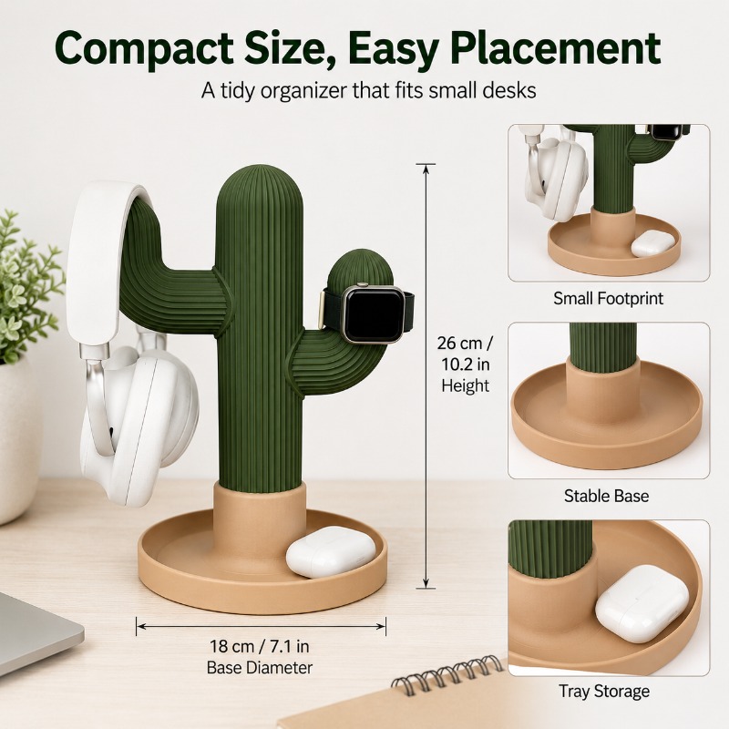 Minimalist Cactus Headset Stan - огляд і ціна Headphone Stand Desk